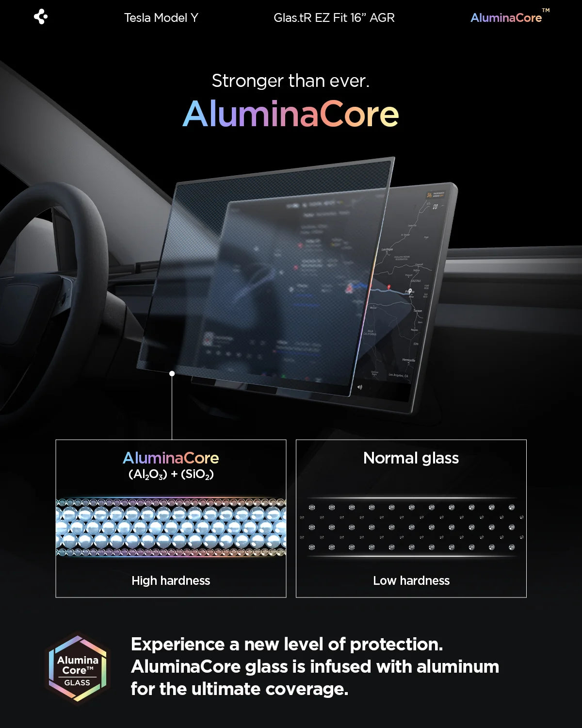 Tesla Series - Screen Protector GLAS.tR EZ Fit | Anti-Glare 16 inch
