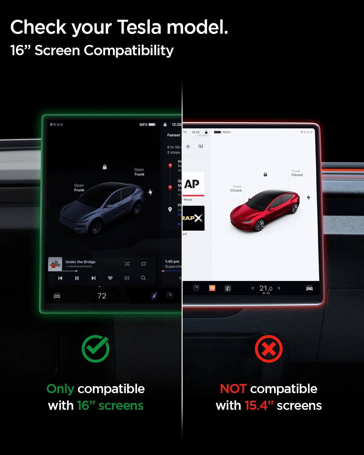 Tesla Series - Screen Protector GLAS.tR EZ Fit | 16 inch